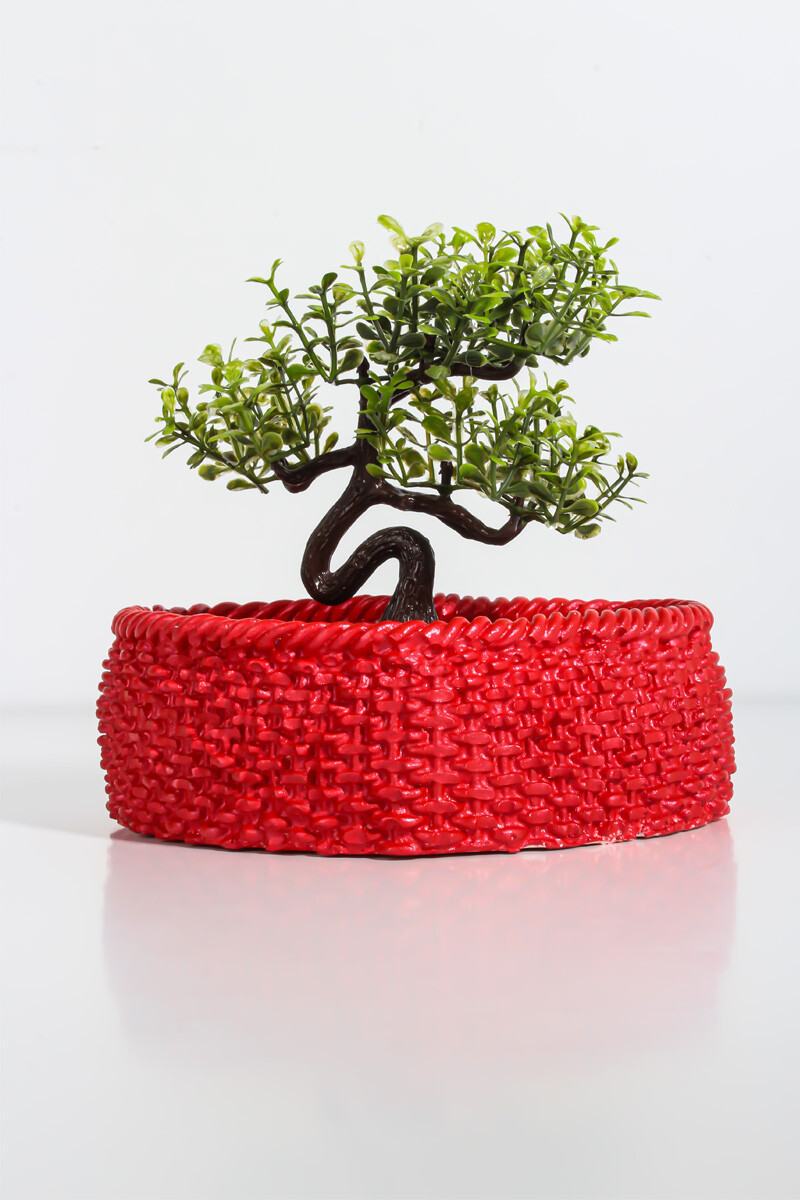 Kalp Örgü Detaylı Sukulent Beton Taş Tozu Silikon Kalıbı KHB137 - 