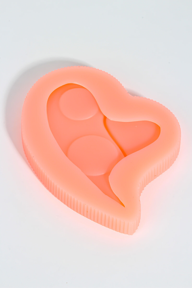 Kalp Sunumluk Beton Taş Tozu Silikon Kalıbı KHB97 - 2