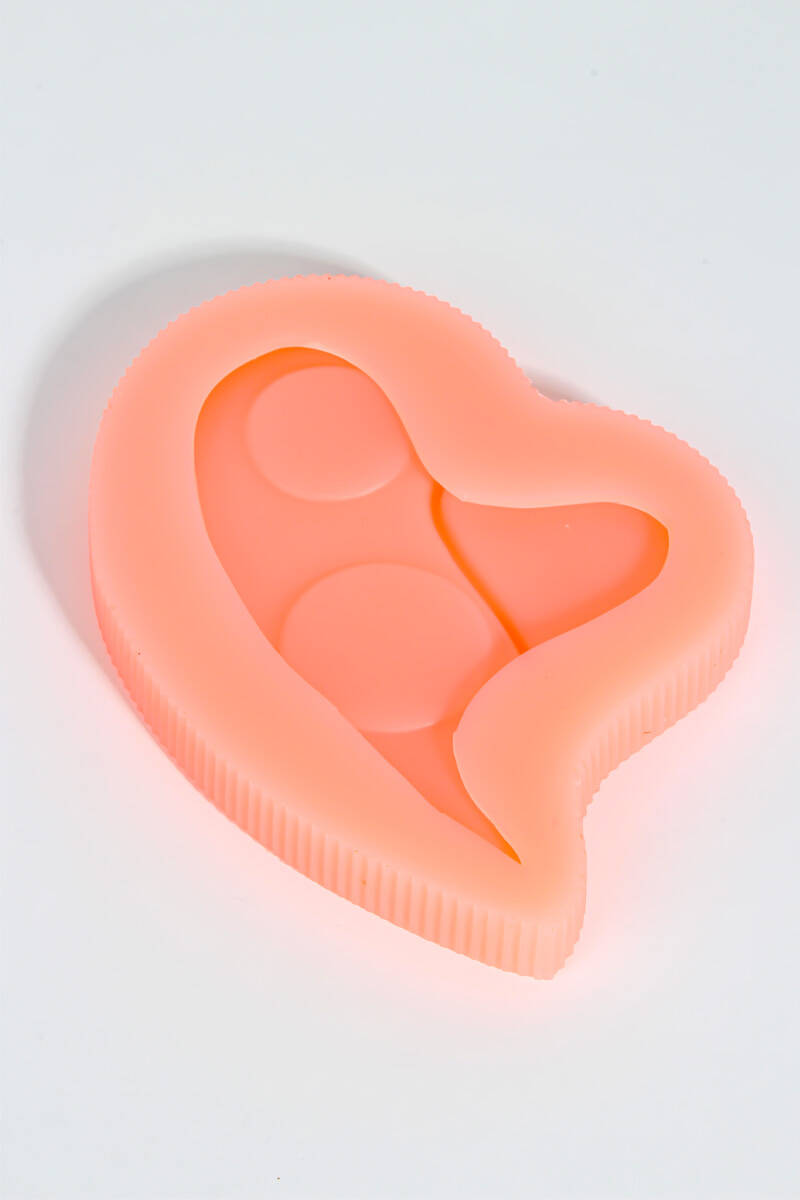 Kalp Sunumluk Beton Taş Tozu Silikon Kalıbı KHB97 - 2