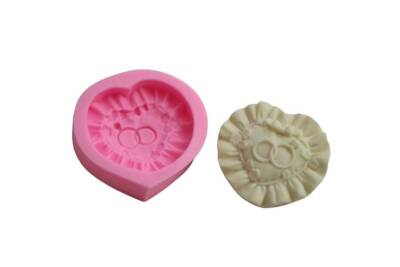 Kalp Yüzük Detaylı Silikon Kalıbı KHDU05 - 1