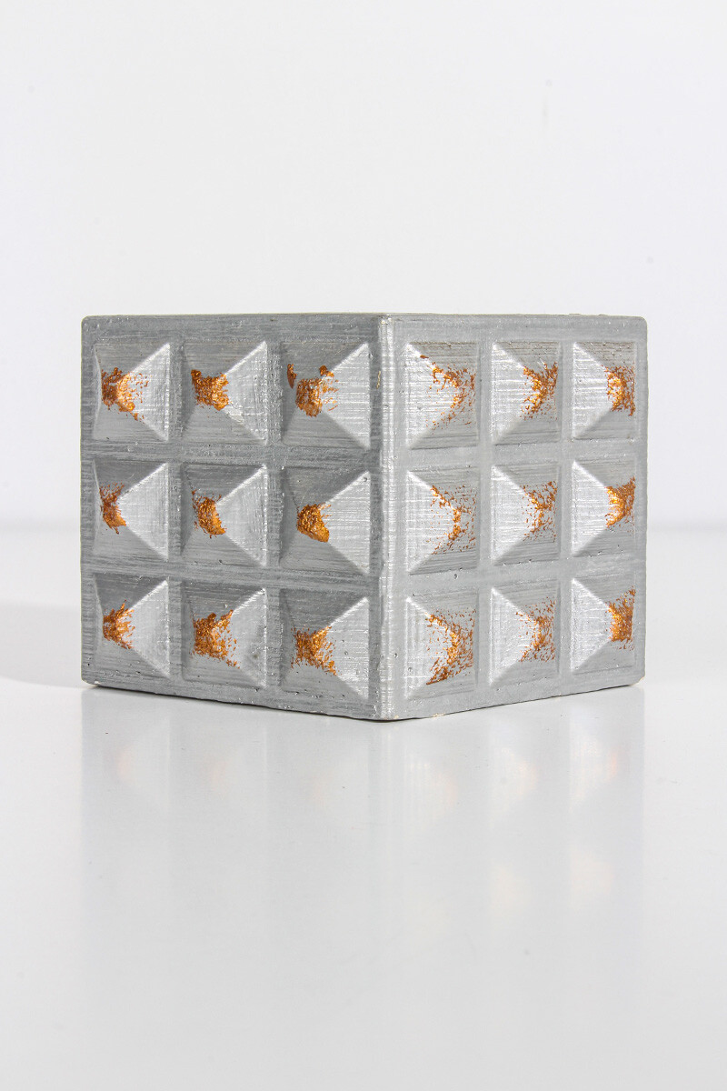 Kare Kabartmalı Sukulent Beton Taş Tozu Silikon Kalıbı KHB19 - 2