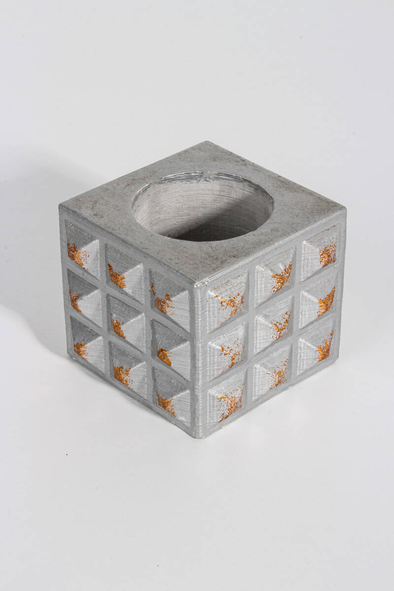 Kare Kabartmalı Sukulent Beton Taş Tozu Silikon Kalıbı KHB19 - 3