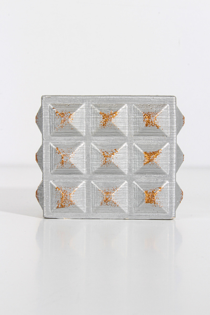 Kare Kabartmalı Sukulent Beton Taş Tozu Silikon Kalıbı KHB19 - 