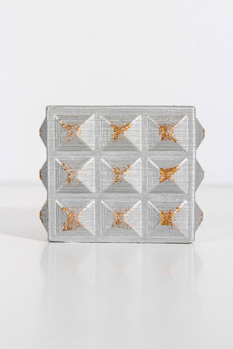 Kare Kabartmalı Sukulent Beton Taş Tozu Silikon Kalıbı KHB19 - 1