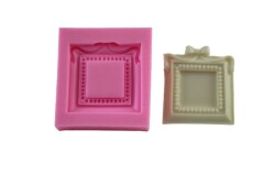Kare Mini Fiyonklu Çerçeve Silikon Kalıbı ÇE-59 - 