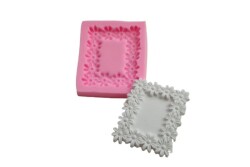 Kare Papatyalı Çerçeve Silikon Kalıbı ÇE-46 - 