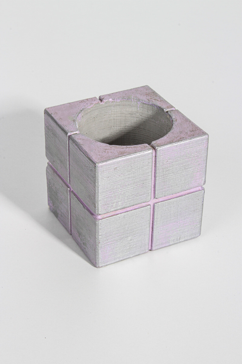 Kare Çizgili Sukulent Beton Taş Tozu Silikon Kalıbı KHB16 - 3