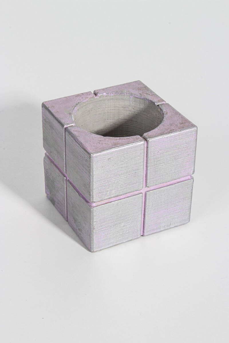 Kare Çizgili Sukulent Beton Taş Tozu Silikon Kalıbı KHB16 - 3