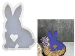 Dik Kulak Tavşan Epoksi Reçine Kalıbı KHE674 - 