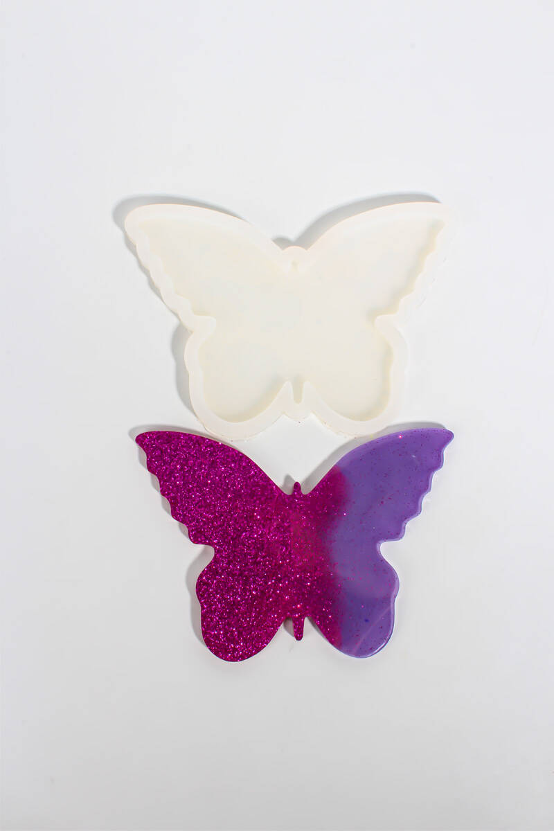 Kelebek Bardak Altlığı Epoksi Reçine Kalıbı KHE511 - 3