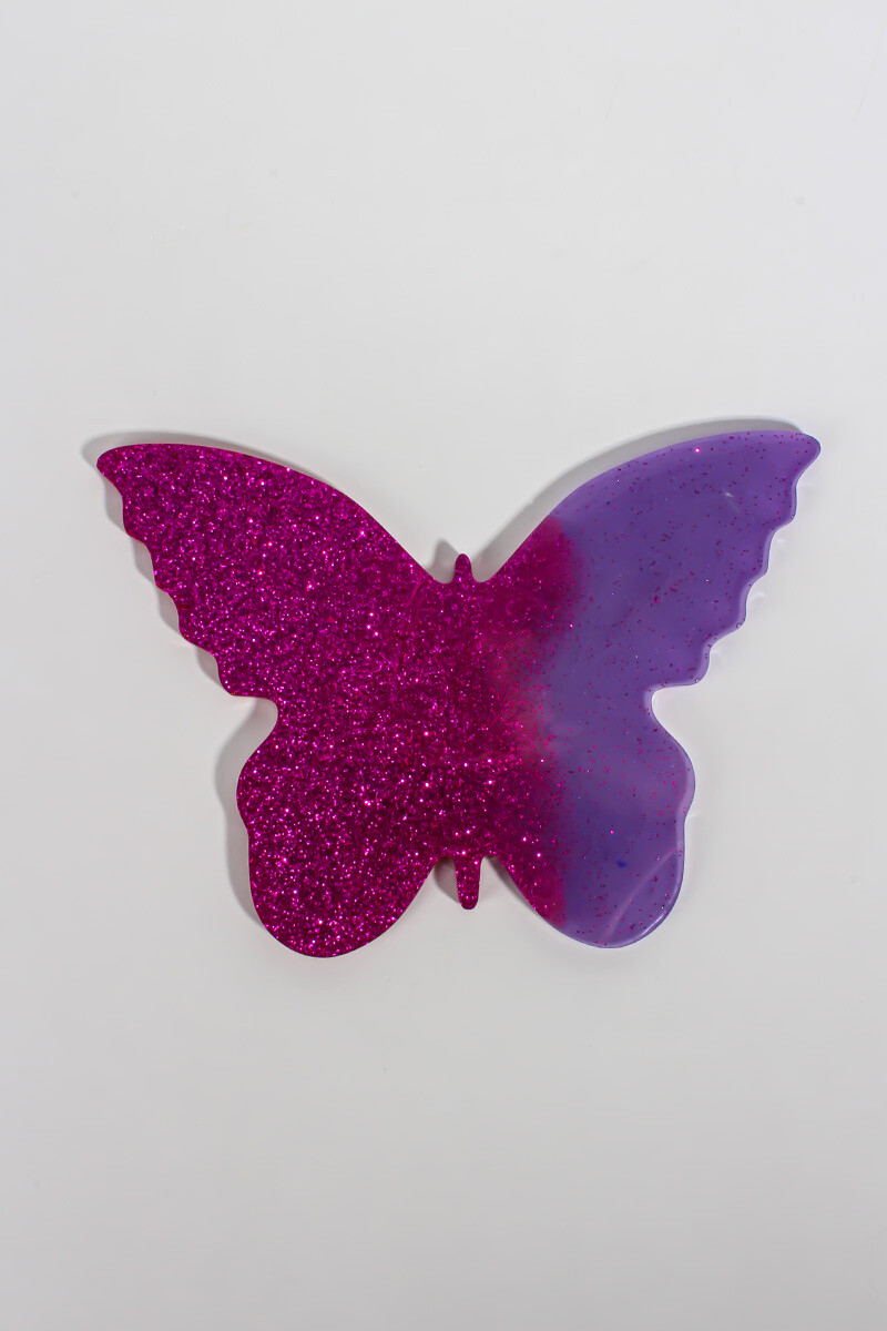 Kelebek Bardak Altlığı Epoksi Reçine Kalıbı KHE511 - 