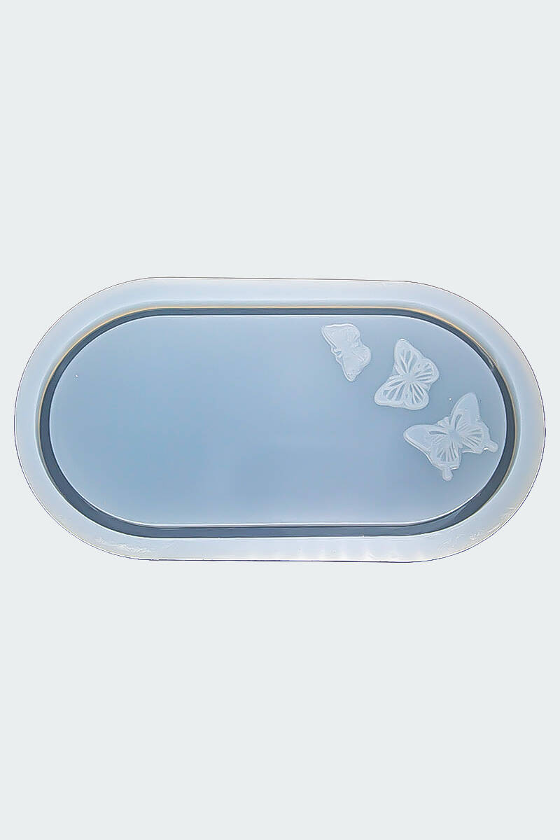 Kelebek Detaylı Sunumluk Terrazo Epoksi Kalıbı KHE878 - 1