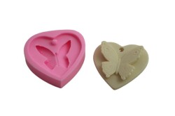 Kalp Kelebek Detaylı Silikon Kalıbı KHHA02 - 