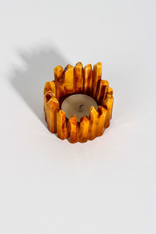 Kirstal Taş Detaylı Sukulent Beton Taş Tozu Silikon kalıbı KHB117 - 3