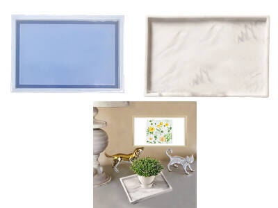 Küçük Dikdörtgen Terrazo Epoksi Reçine Kalıbı KHE661 - 1