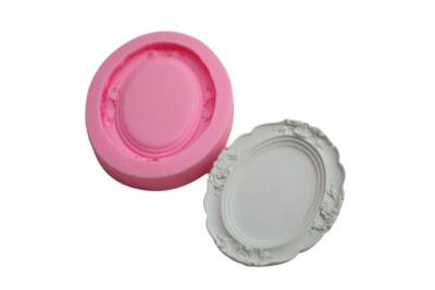 Küçük Oval Çerçeve Silikon Kalıbı ÇE-47 - 1