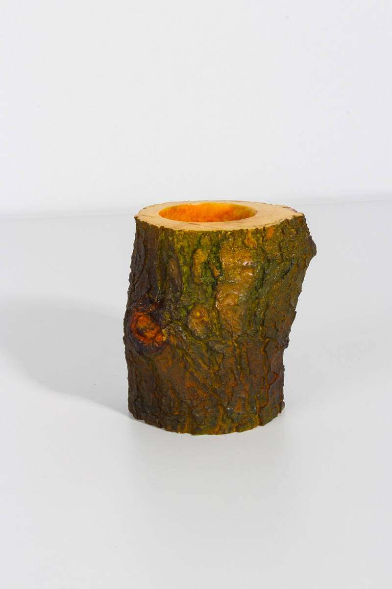 Kütük Mumluk 2'li Set Beton Taş Tozu Silikon Kalıbı KHMUM03 - 4