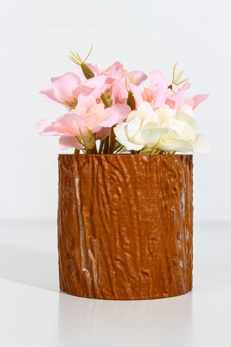 Kütük Silindir Sukulent Beton Taş Tozu Silikon Kalıbı KHB24 - 