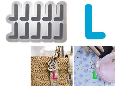 L Harfi 10'lu Bubble Alfabe Epoksi Reçine Kalıbı KHE745 - 1