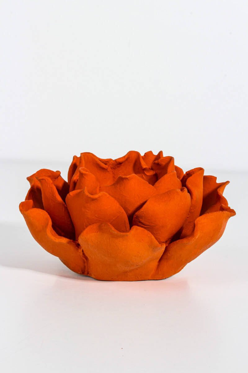 Lotus Çiçeği Mumluk Tealight Sukulent Beton Taş Tozu Silikon Kalıbı KHB142 - 2