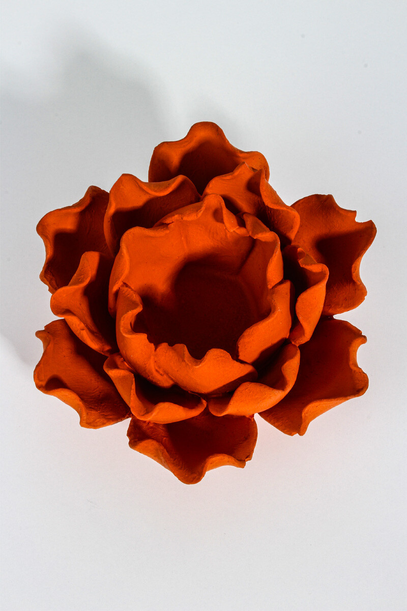 Lotus Çiçeği Mumluk Tealight Sukulent Beton Taş Tozu Silikon Kalıbı KHB142 - 