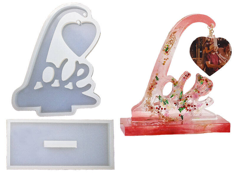 Love Sarkaç Fotoğraf Çerçevesi Epoksi Silikon Kalıbı KHE707 - 