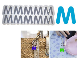 M Harfi 10'lu Bubble Alfabe Epoksi Reçine Kalıbı KHE746 - 