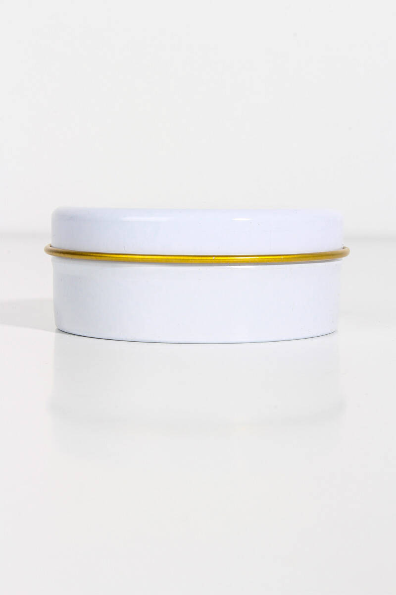 Beyaz Metal Mum Kutuları 75CC 10Adet - 1