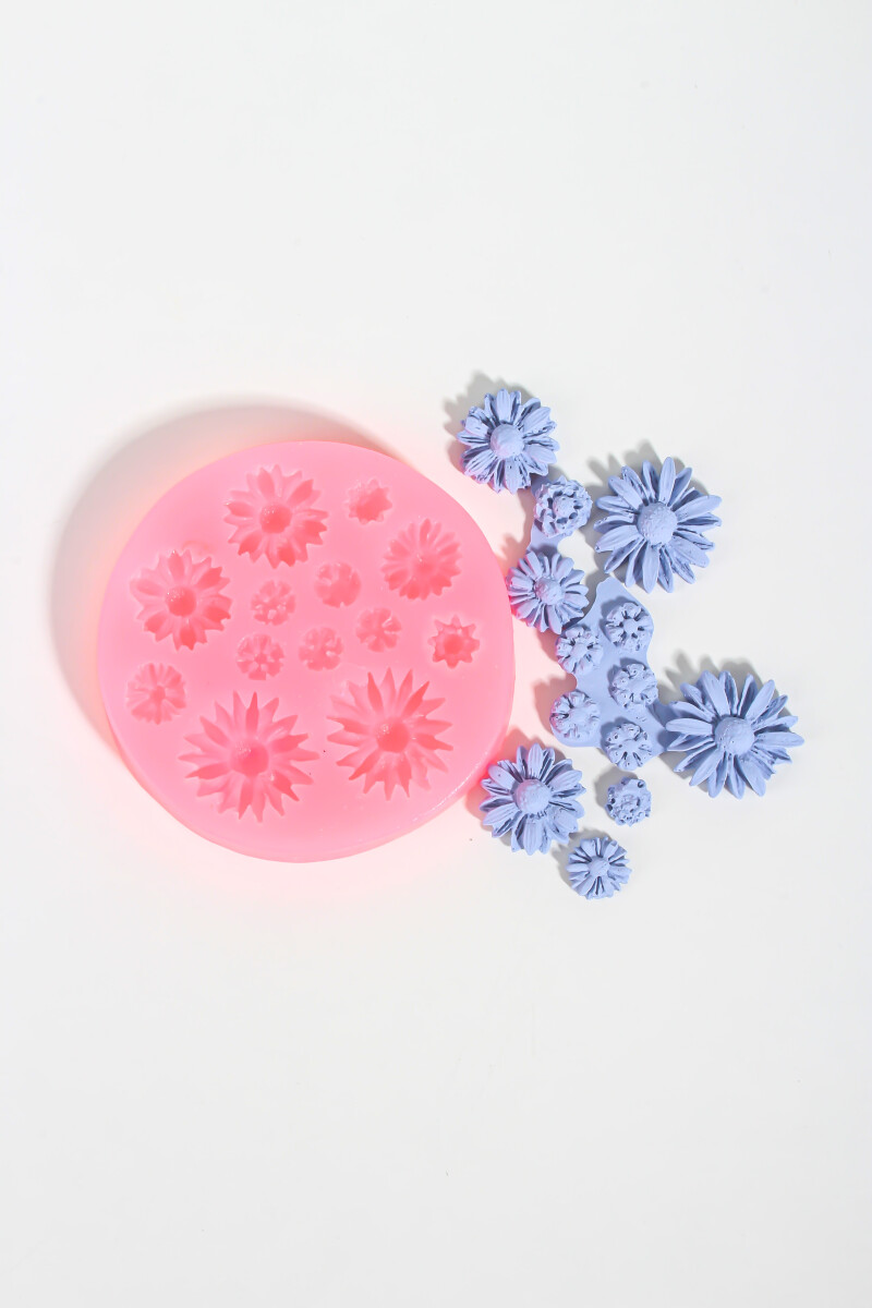 Mini Çiçek Silikon Mum Kalıbı KHM300 - 