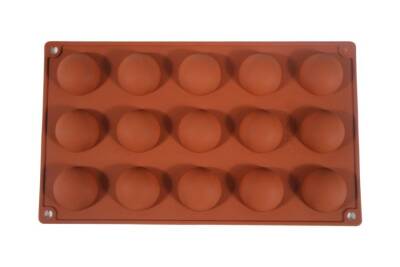 Mini Yarım Küre 15'li Muffin Silikon Kek Kalıbı KHK050 - 2