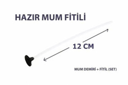 Mum Fitili Hazır ÇıtÇıtlı 12 Cm 100 Adet Beyaz - 
