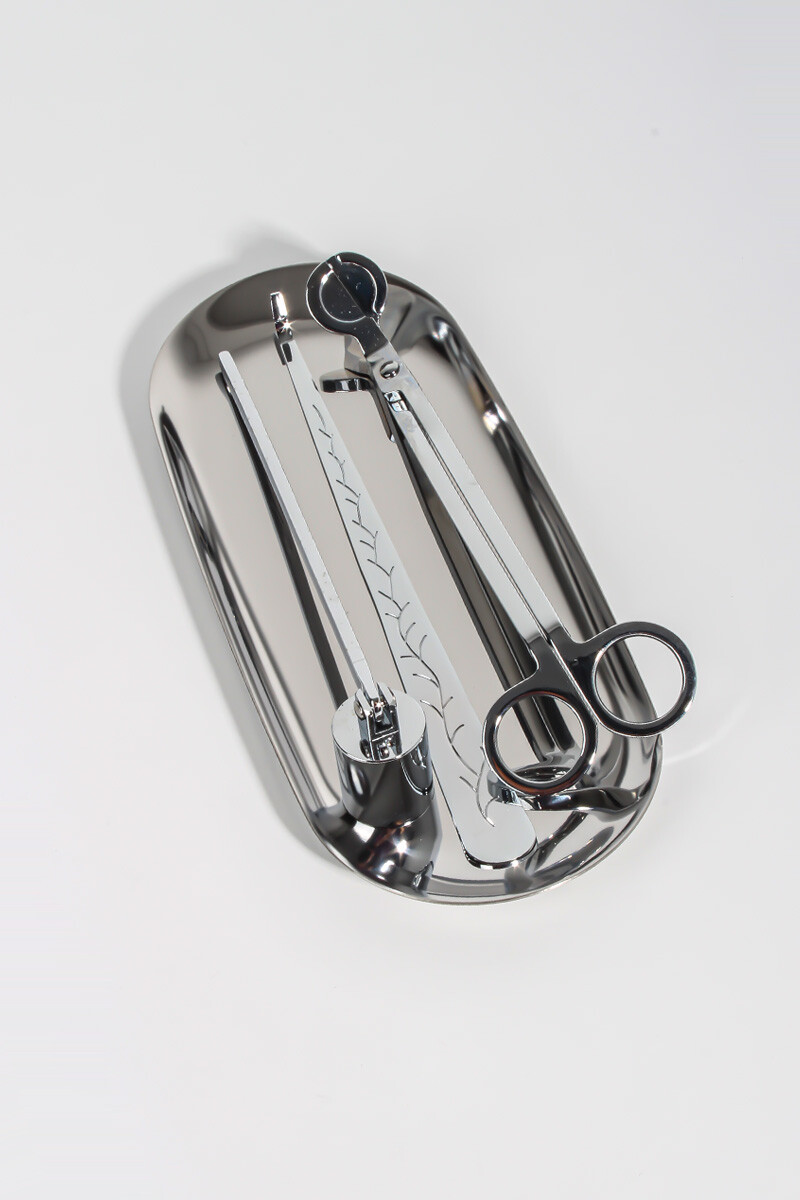 Mum Makas Seti Gümüş 