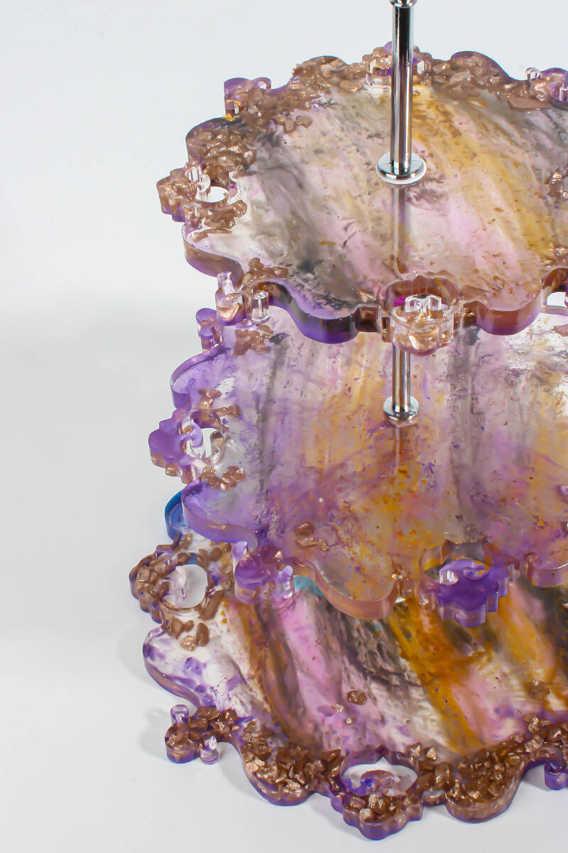 Çini Desen Katlı Sunumluk Epoksi Silikon Kalıbı KHE362 - 3