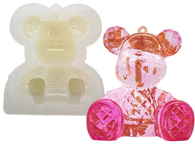 Oturan Ayıcık Epoksi Reçine Kalıbı KHE780 - 1