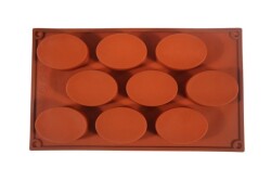 Oval 9'lu Silikon Kek Kalıbı KHK037 - 