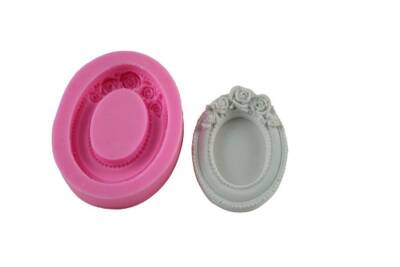 Oval Güllü Çerçeve Silikon Kalıbı ÇE-73 - 1