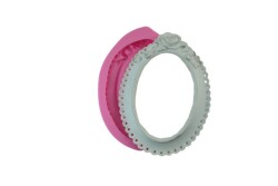 Oval Güllü Çerçeve Silikon Kalıbı ÇE-91 - 