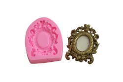 Oval İşlemeli Çerçeve Silikon Kalıbı ÇE-34 - 