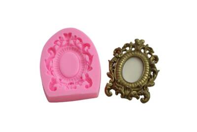 Oval İşlemeli Çerçeve Silikon Kalıbı ÇE-34 - 1