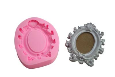 Oval Vintaj Çerçeve Silikon Kalıbı ÇE-25 - 1