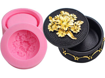 Papatyalı Kutu Silikon Kalıbı KHKU02 - 1