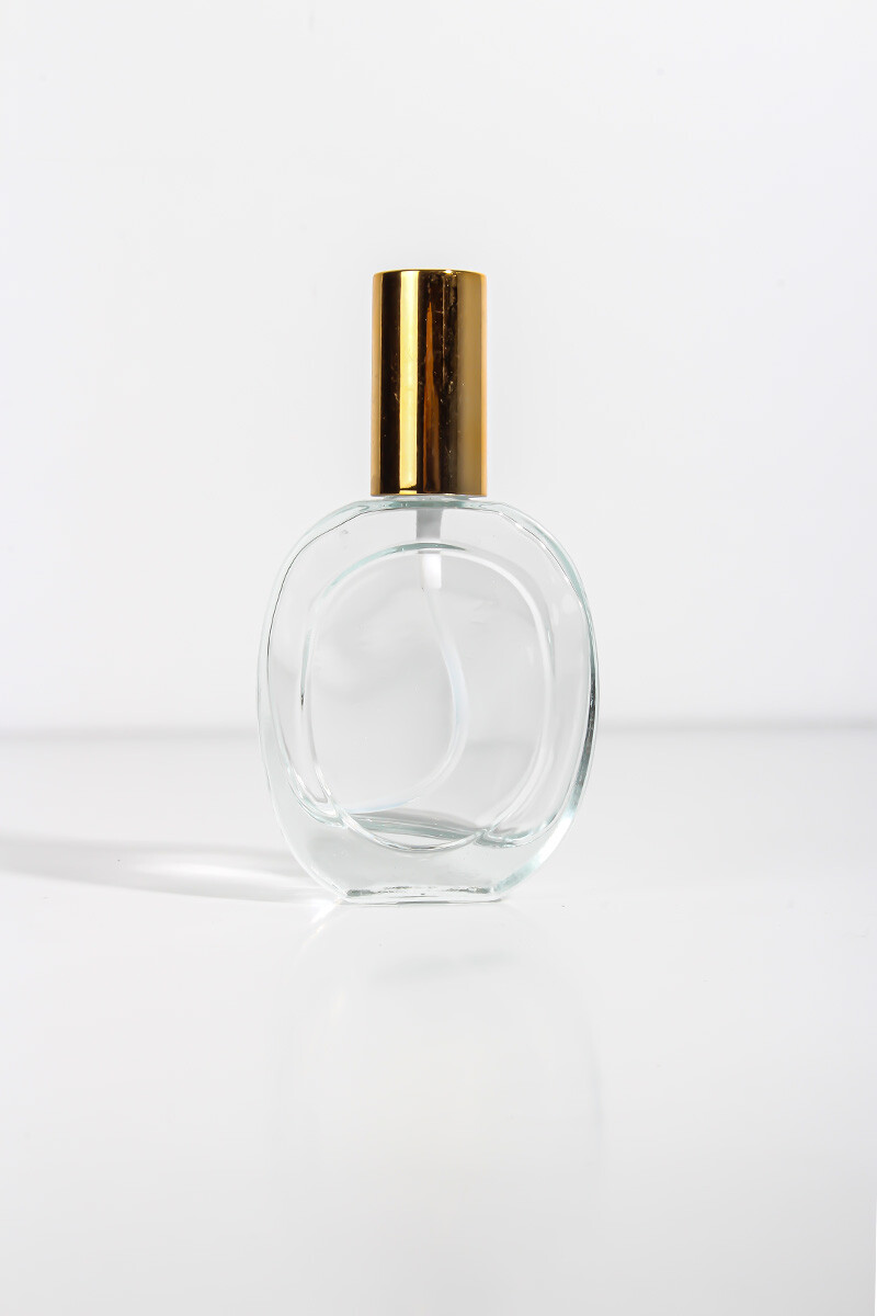 Parfüm Şişesi Oval Gold Kapak - 50 CC 1 Adet - 