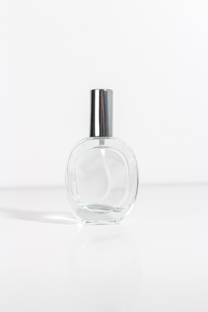 Parfüm Şişesi Oval Gümüş Kapak - 50 CC 1 Adet - 