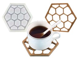 Petek Model Bardak Altlığı Epoksi Reçine Kalıbı KHE351 - 