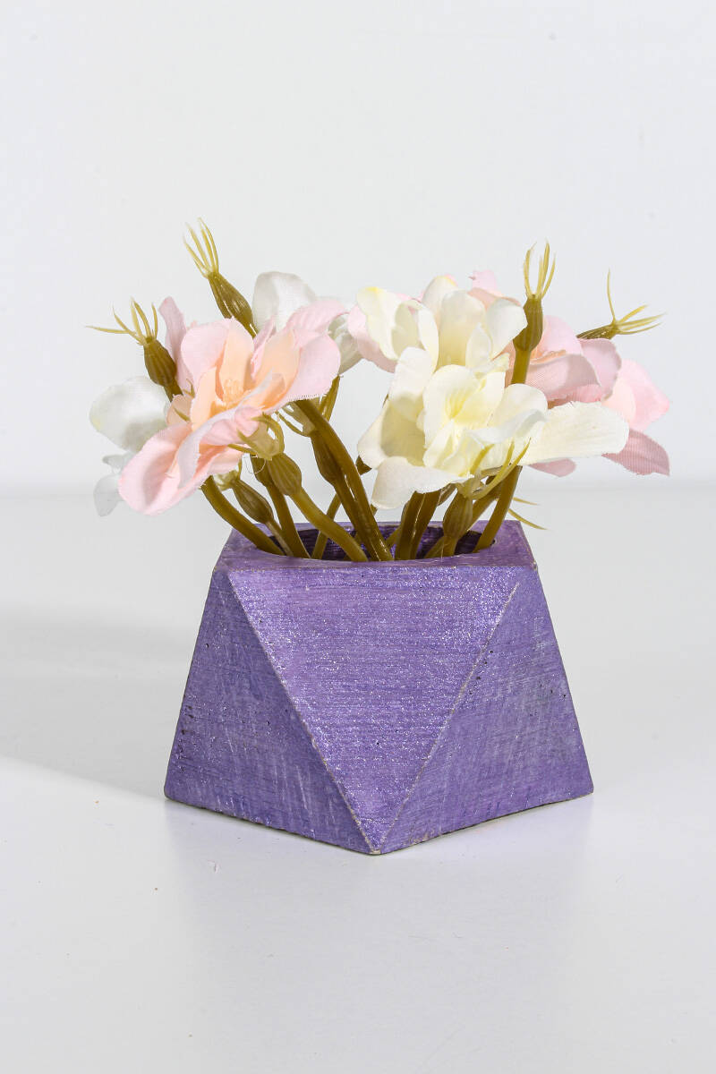 Prizma Sukulent Beton Taş Tozu Silikon Kalıbı KHB22 - 1