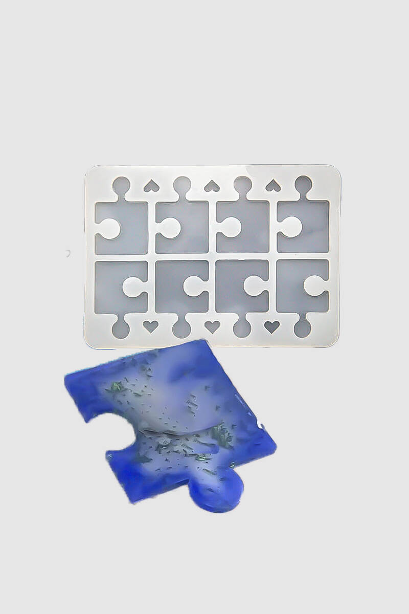 Puzzle Anahtarlık Epoksi Silikon Kalıbı KHE855 - 1