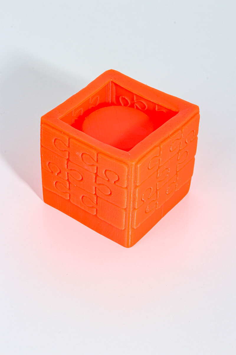 Puzzle Figür Kare Sukulent Beton Taş Tozu Silikon Kalıbı KHB91 - 3