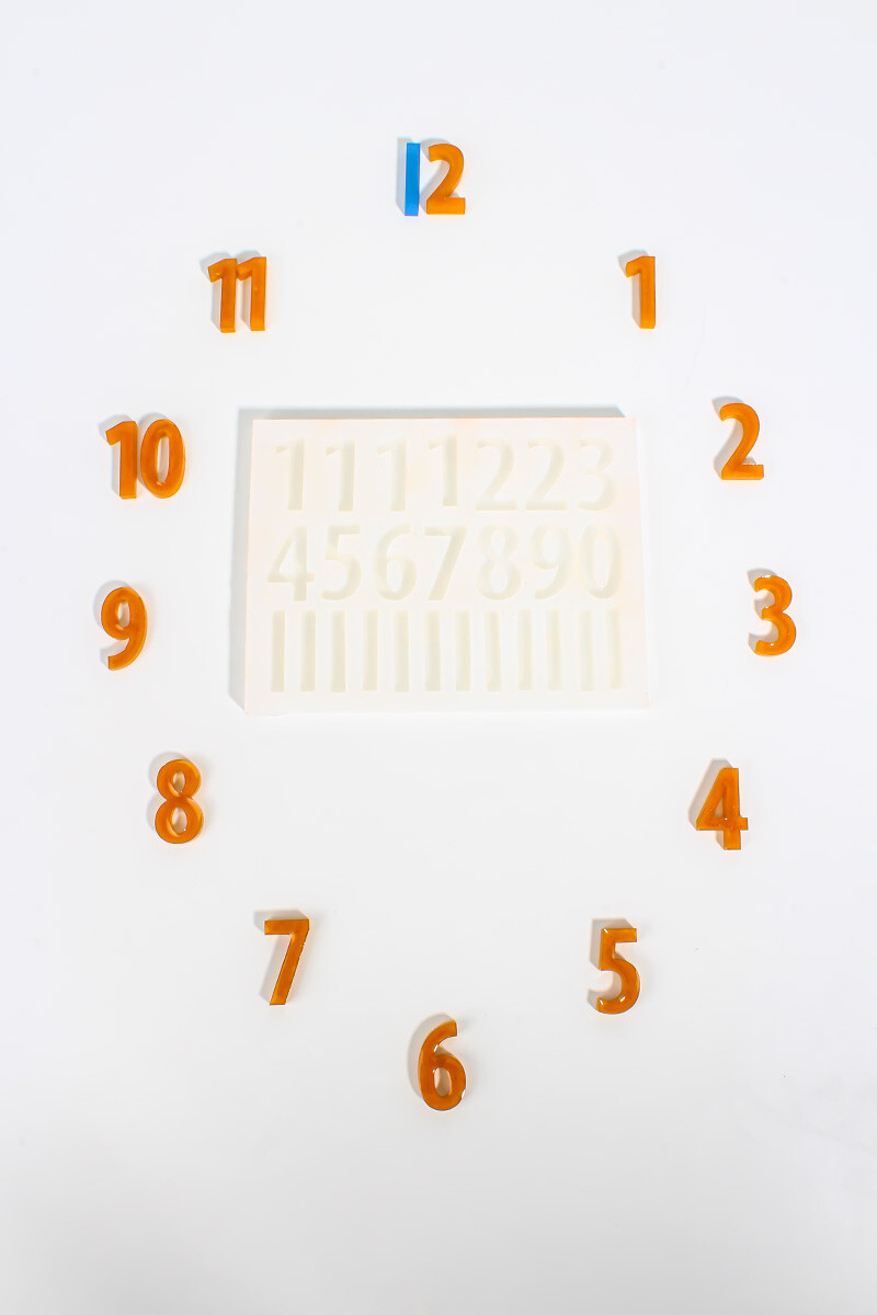 Rakam Saat Epoksi Silikon Kalıbı KHE1005 - 