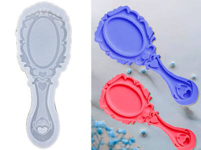 Retro El Aynası Epoksi Reçine Kalıbı KHE776 - 1