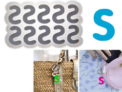 S Harfi 10'lu Bubble Alfabe Epoksi Reçine Kalıbı KHE752 - 